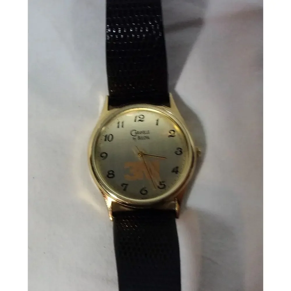 CARAVELLE BY BULOVA QUARTZ T3 493 WATCH-LEATHER BAND-HAS THE 3M INSIGNIA-RUNS
